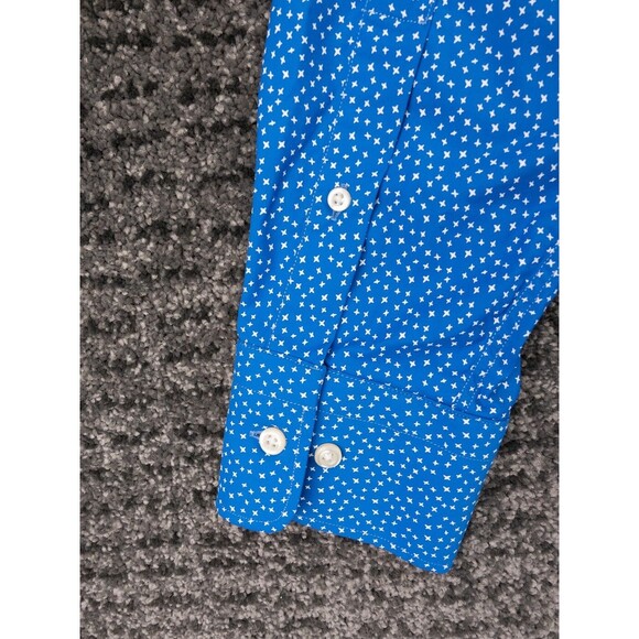 Peter Millar Shirt Mens XL Blue Star Pattern Summer Comfort Performance Golf - Picture 10 of 11